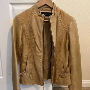 Elie Tahari Leather Moto Jacket